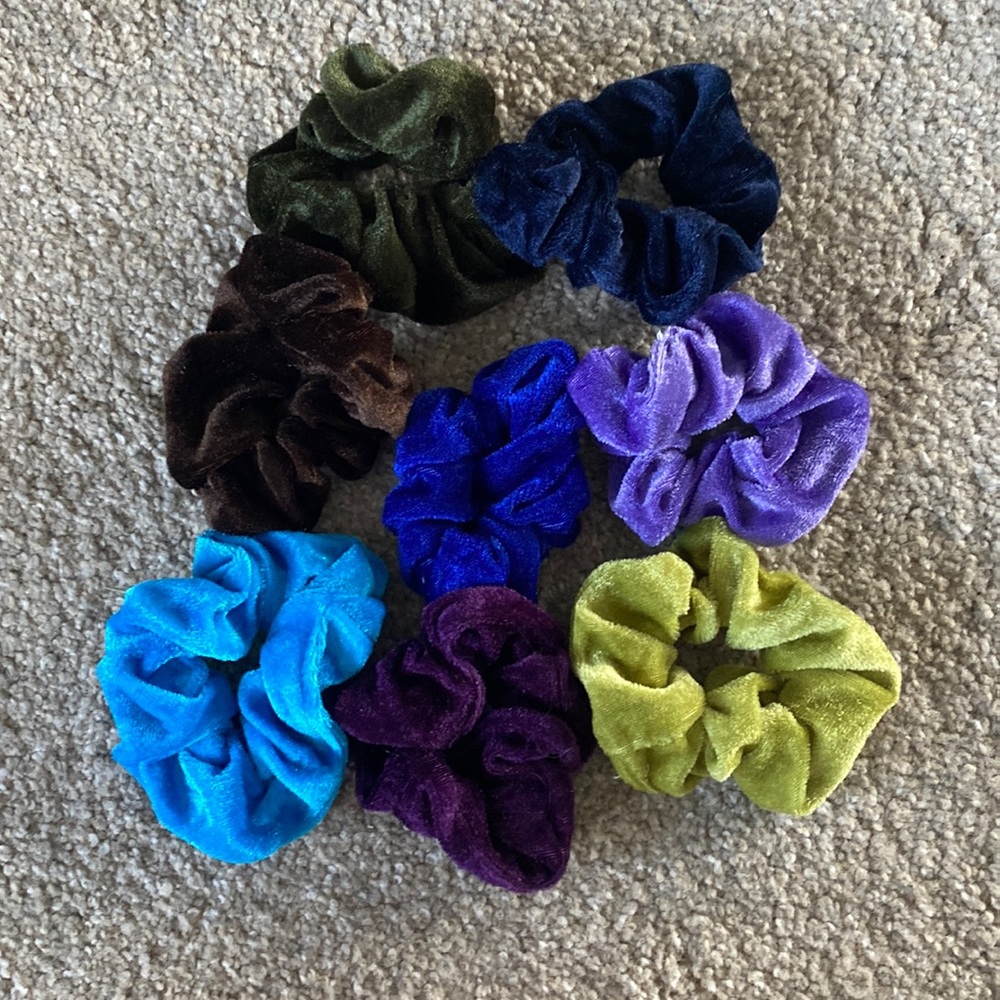 Velvet scrunchies